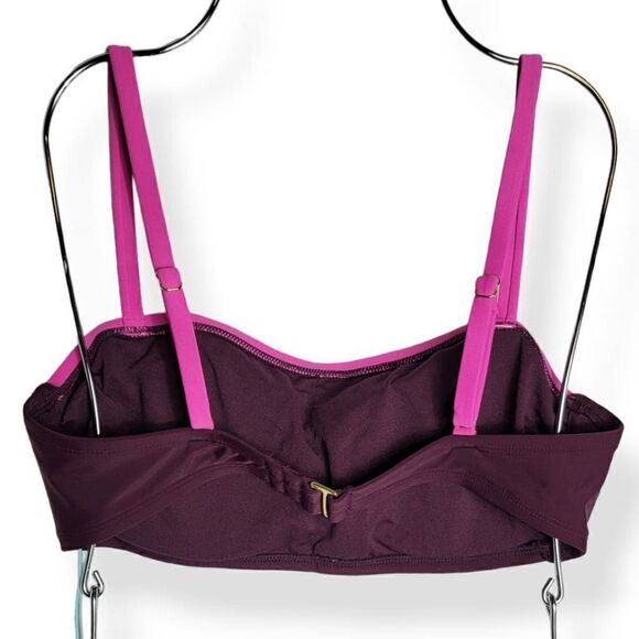 Kona Sol Colorblock Bandeau Bikini Top Medium - Picture 2 of 2